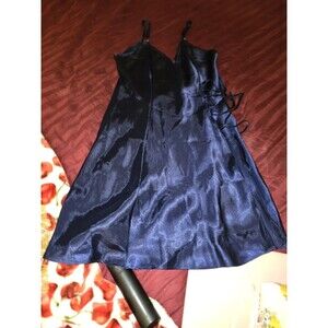Vintage Frederick’s Of Hollywood Satin nightgown Chemise Lingerie Blue